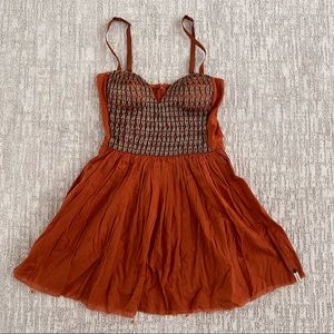 One Teaspoon Rust Orange Mini Dress